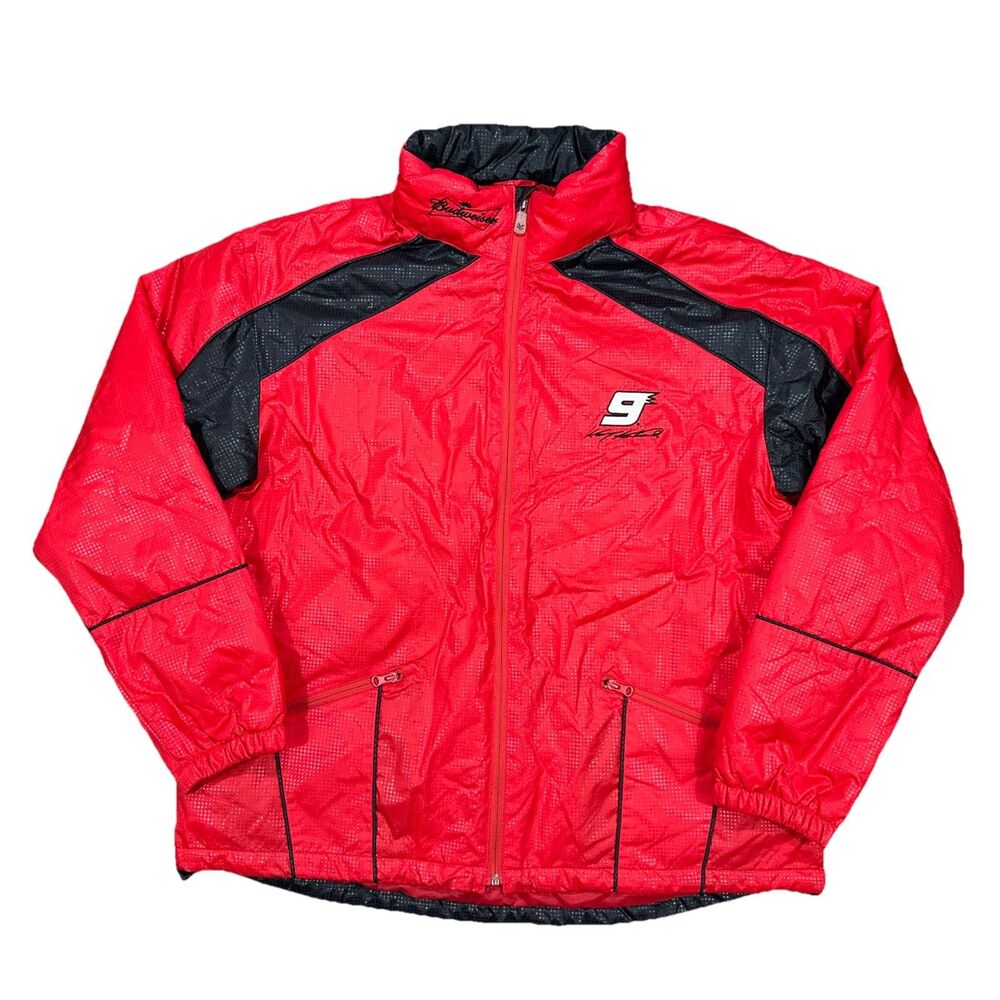 Kevin Harvick Budweiser NASCAR Jacket Chase Authentics Red Black Mens Size 2XL
